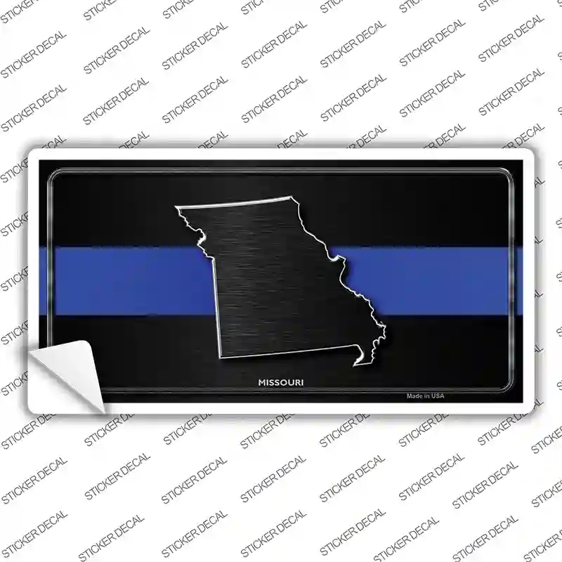 LP-8907s-S Missouri Thin Blue Line Novelty Sticker Decal - Small