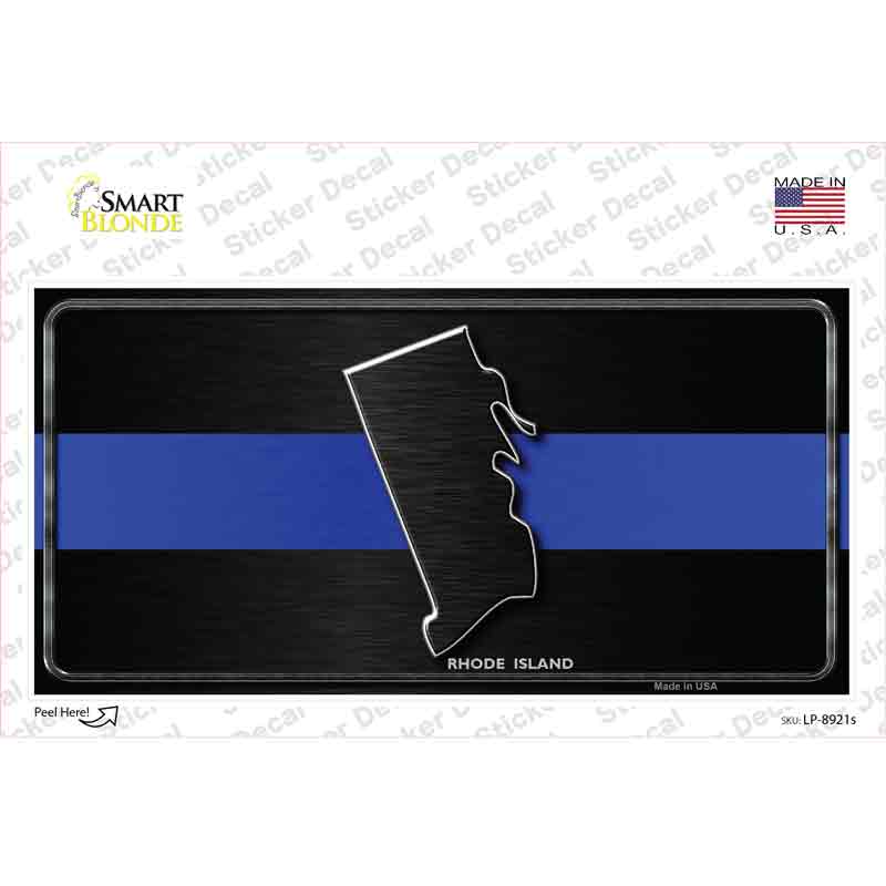 LP-8921s-M Rhode Island Thin Blue Line Novelty Sticker Decal - Medium