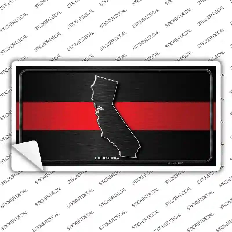LP-9694s-XL California Thin Red Line Novelty Sticker Decal - Extra Large