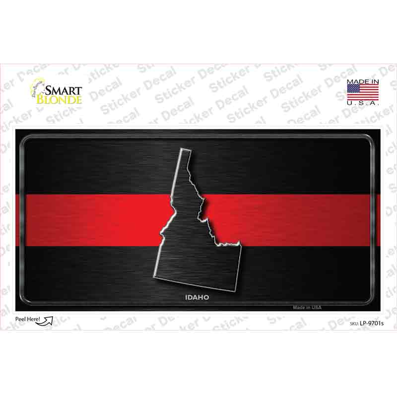 LP-9701s-M Idaho Thin Red Line Novelty Sticker Decal - Medium