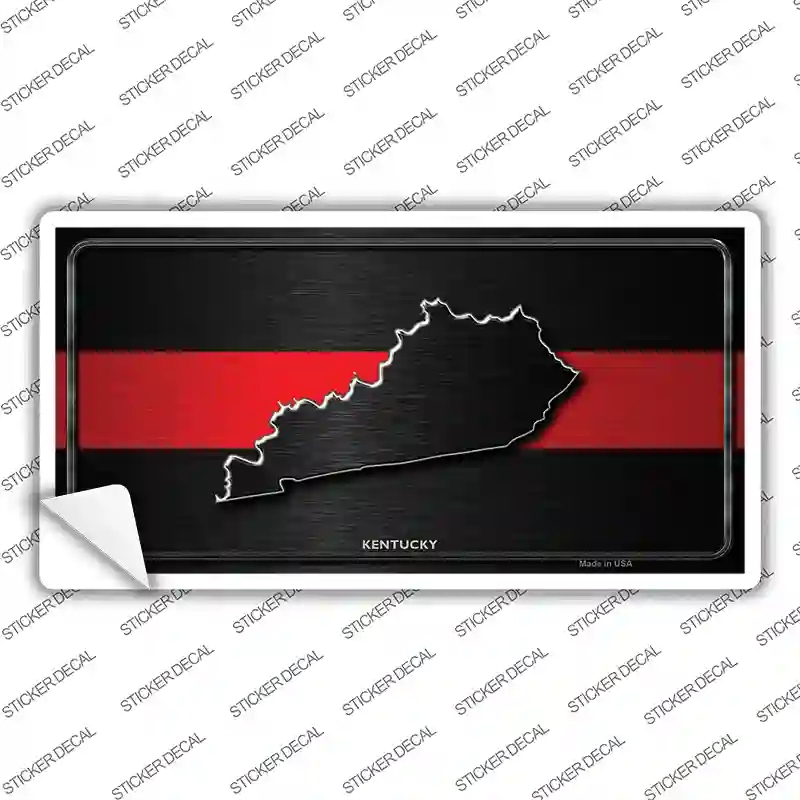 LP-9706s-L Kentucky Thin Red Line Novelty Sticker Decal - Large