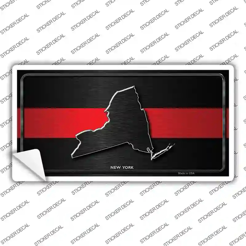 LP-9721s-S   York Thin Red Line Novelty Sticker Decal - Small