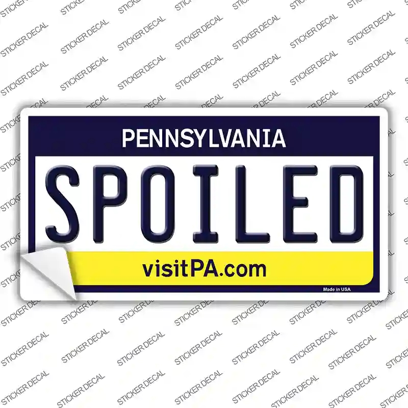 LP-6075s-S Spoiled Pennsylvania State Novelty Sticker Decal - Small