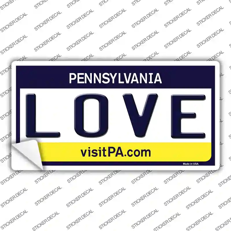 LP-6085s-S Love Pennsylvania State Novelty Sticker Decal - Small