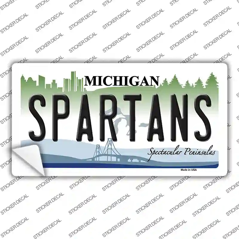 LP-6104s-XL Spartans Michigan Novelty Sticker Decal - Extra Large