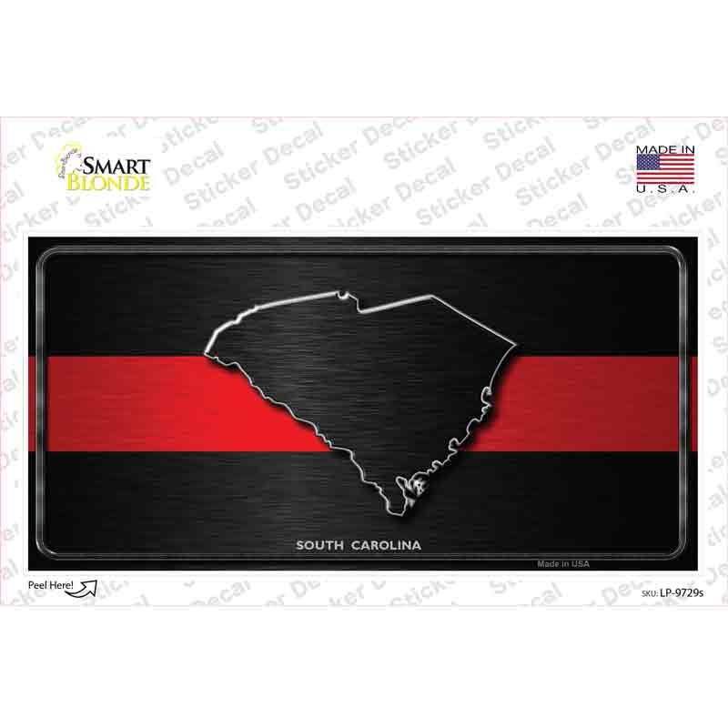 LP-9729s-M South Carolina Thin Red Line Novelty Sticker Decal - Medium