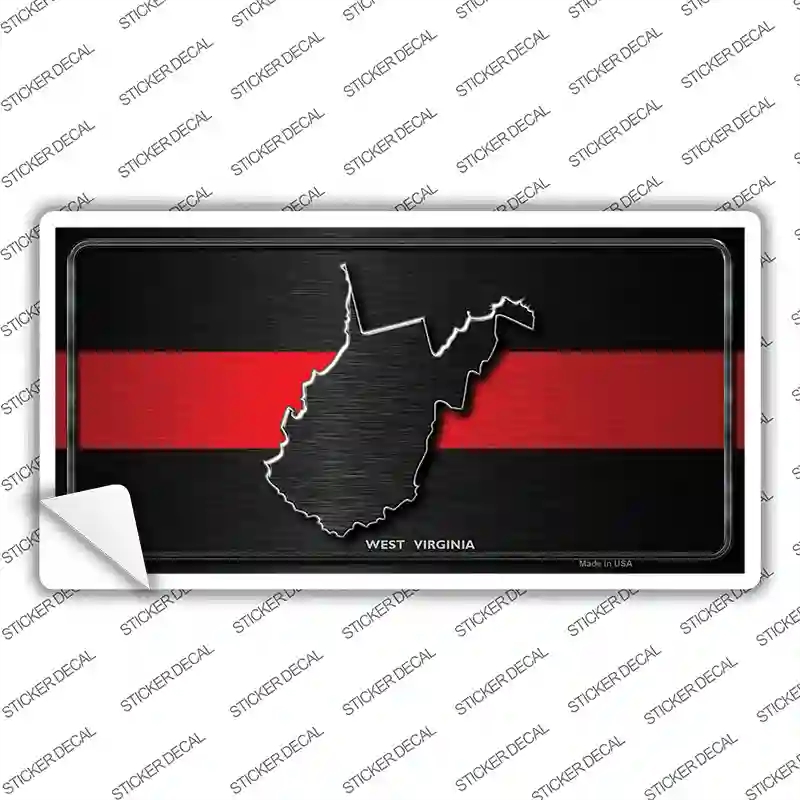 LP-9737s-XL West Virginia Thin Red Line Novelty Sticker Decal - Extra Large