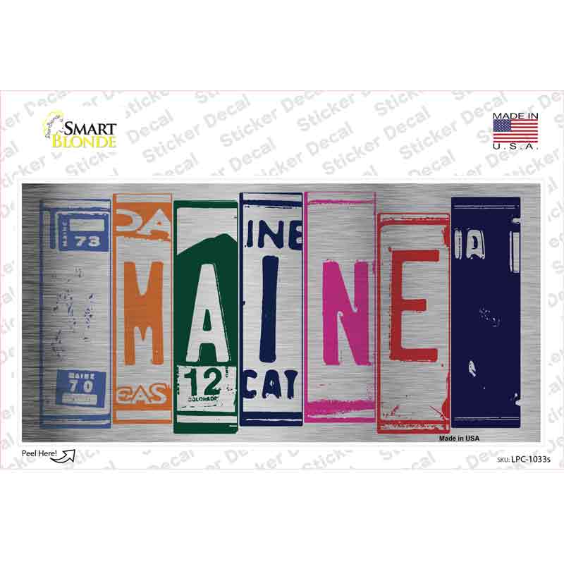LPC-1033s-M Maine Art Novelty Sticker Decal - Medium