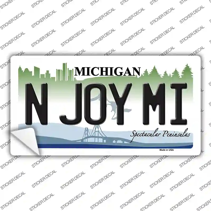 LP-6113s-XL N Joy Mi Michigan Novelty Sticker Decal - Extra Large