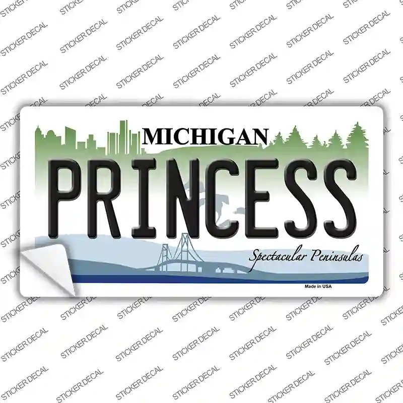 LP-6117s-S Princess Michigan Novelty Sticker Decal - Small