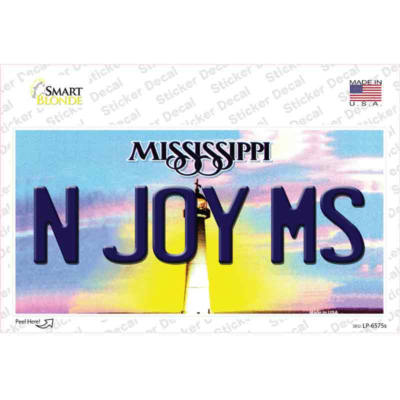 LP-6575s-M N Joy Mississippi Novelty Sticker Decal - Medium