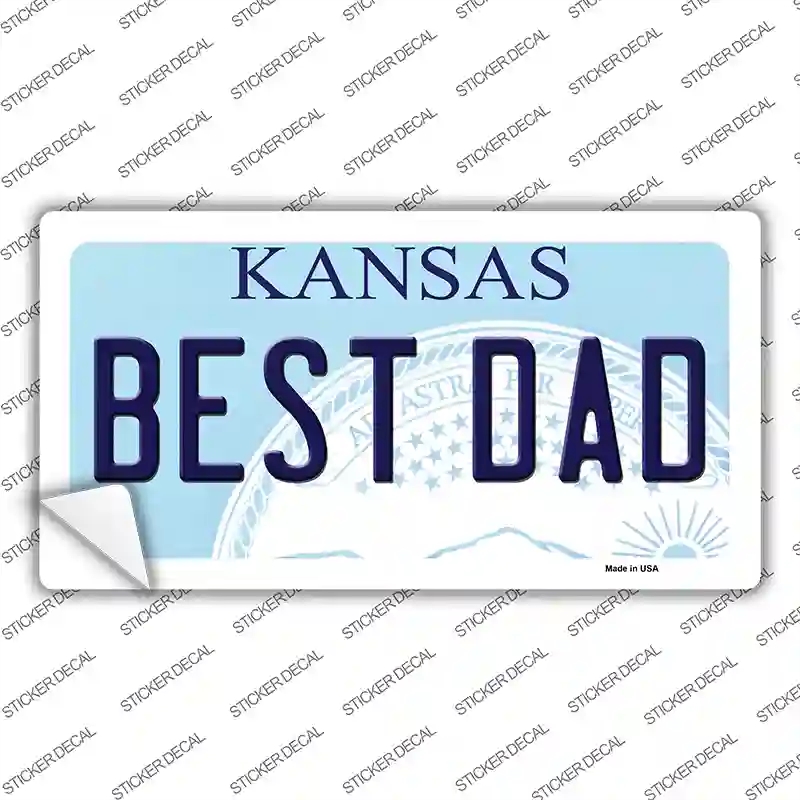 LP-6616s-L Best Dad Kansas Novelty Sticker Decal - Large