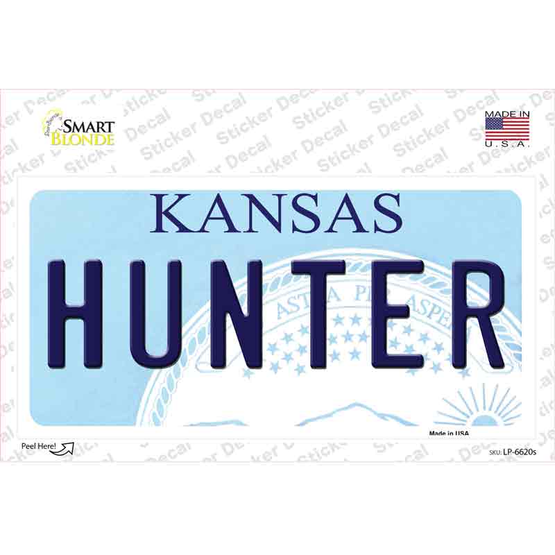 LP-6620s-M Hunter Kansas Novelty Sticker Decal - Medium