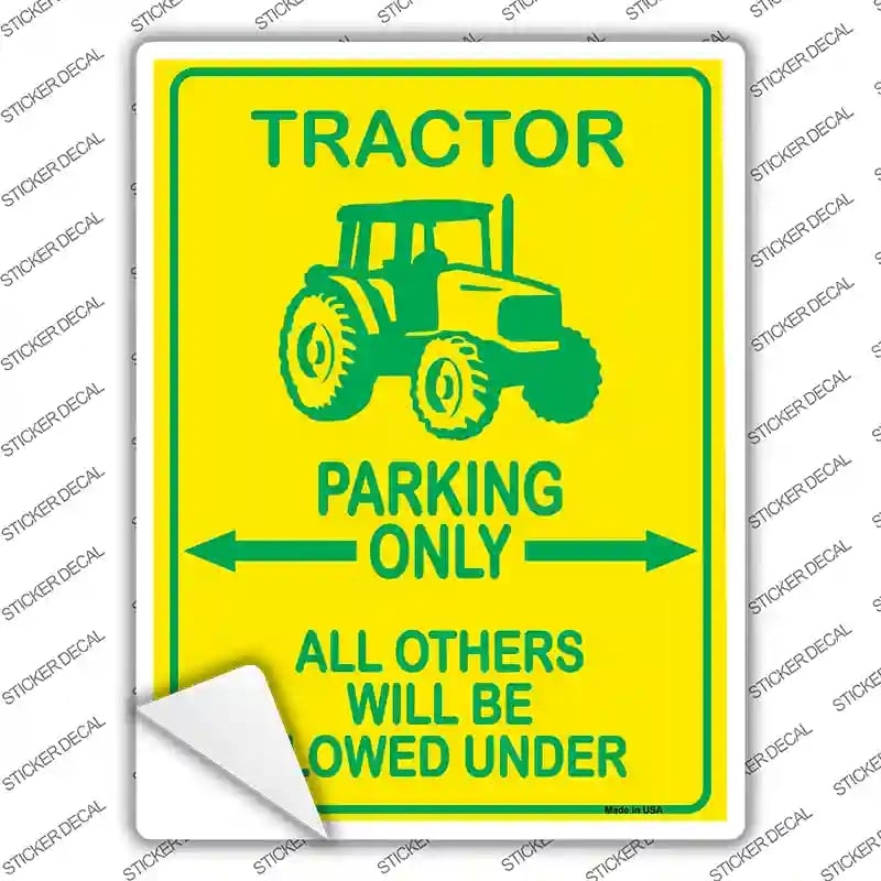 P-1735s-L Tractor Only Novelty Rectangle Sticker Decal - Large