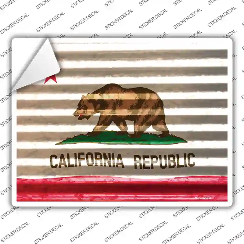 P-2319s-XL California Flag Novelty Rectangle Sticker Decal - Extra Large