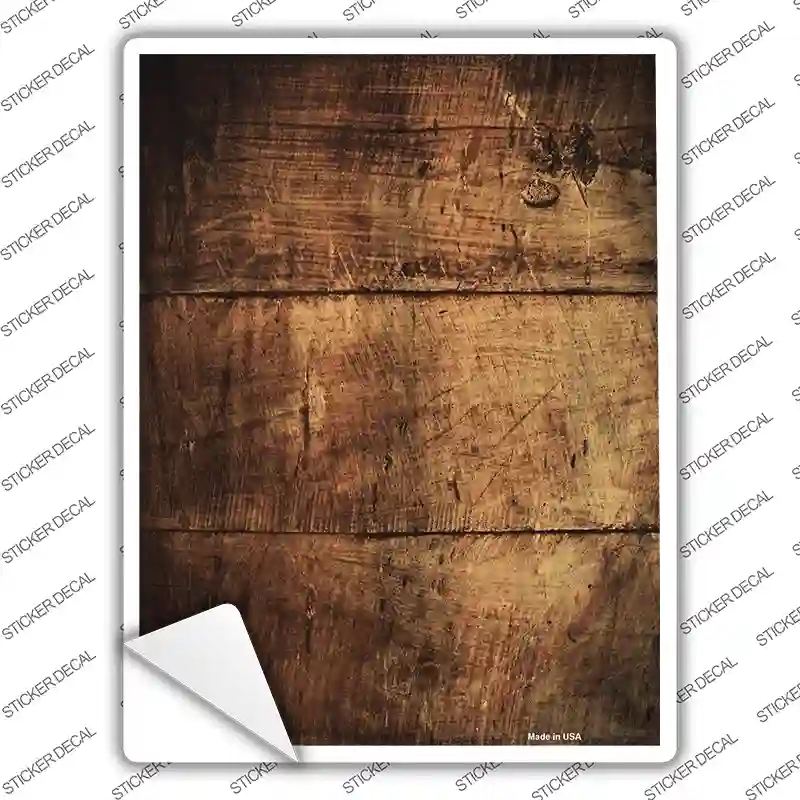 P-2600s-L Brown Blank Wood Novelty Rectangle Sticker Decal - Large