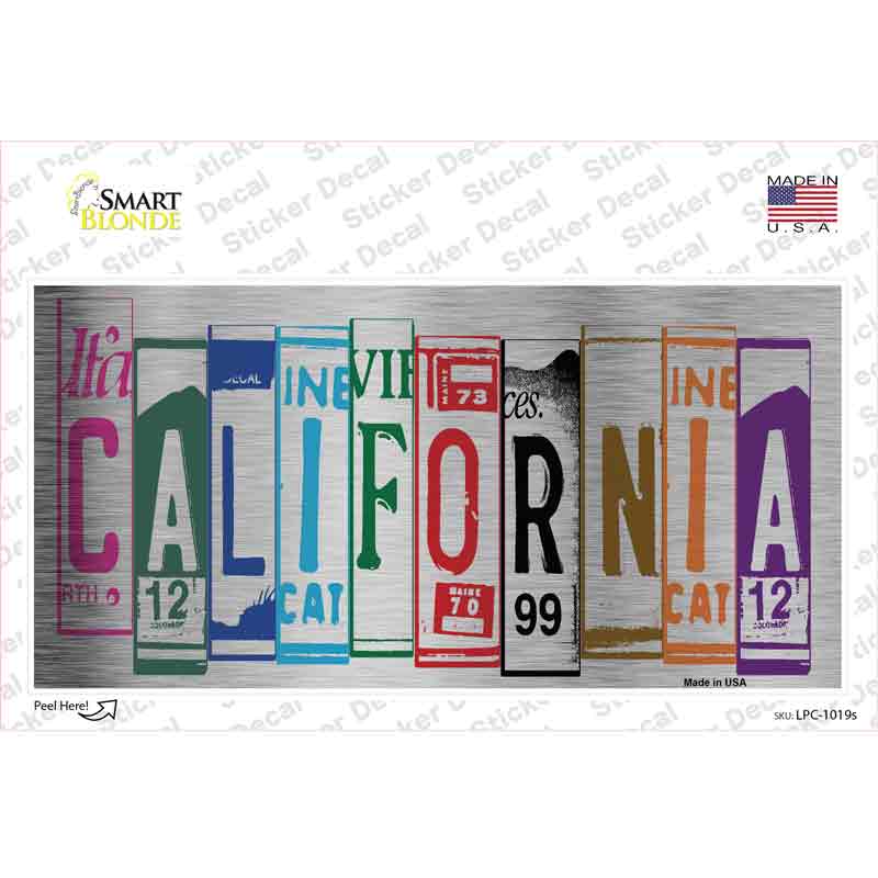 LPC-1019s-M California Art Novelty Sticker Decal - Medium