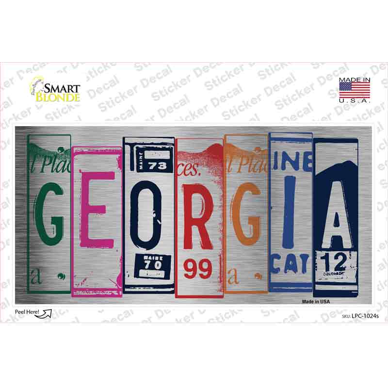LPC-1024s-M Georgia Art Novelty Sticker Decal - Medium