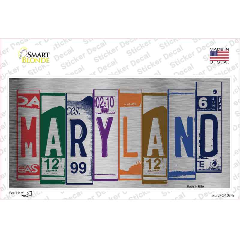 LPC-1034s-M Maryland Art Novelty Sticker Decal - Medium