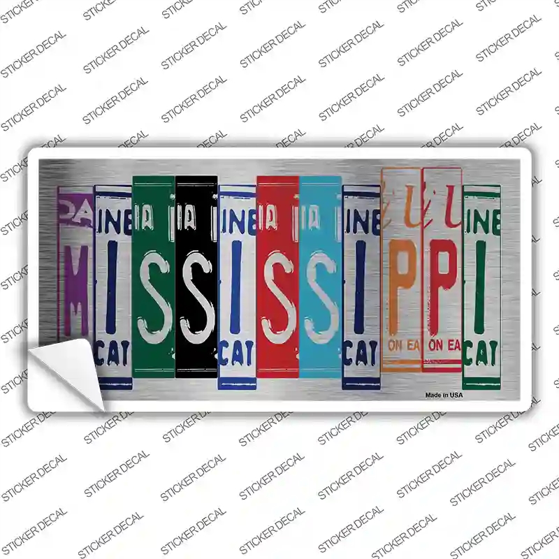 LPC-1038s-S Mississippi Art Novelty Sticker Decal - Small