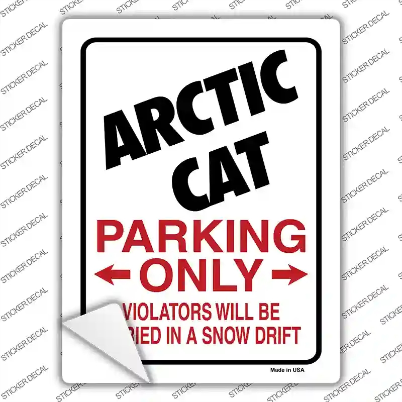 P-823s-XL Arctic Cat Only Novelty Rectangle Sticker Decal - Extra Large