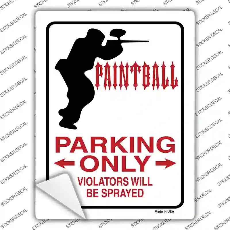 P-824s-XL Paintballer Only Novelty Rectangle Sticker Decal - Extra Large