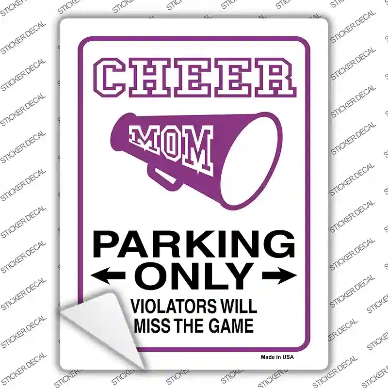 P-826s-S Cheer Mom Only Novelty Rectangle Sticker Decal - Small