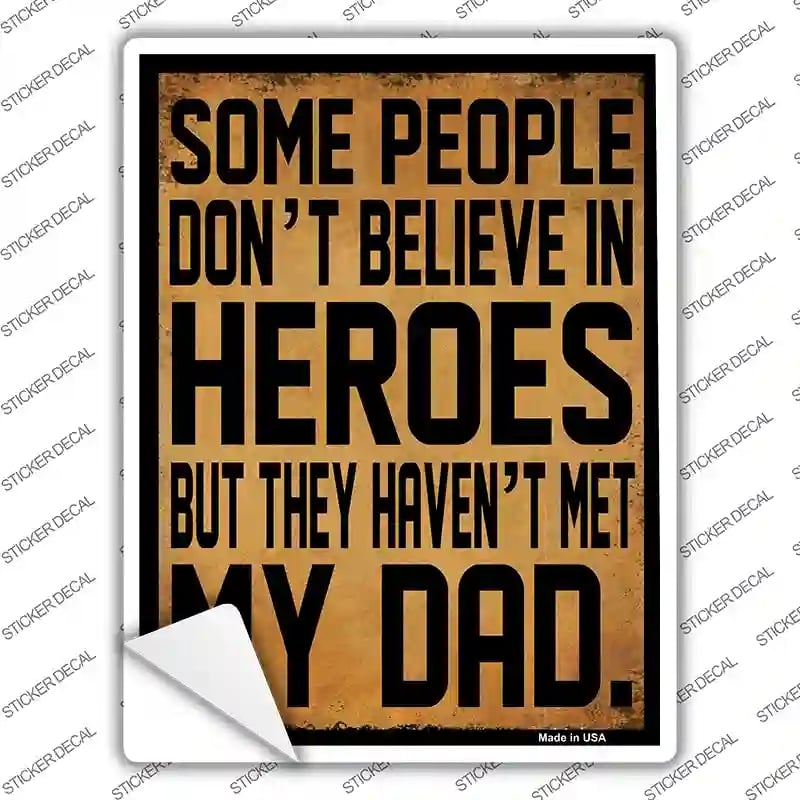 P-878s-S Heroes Novelty Rectangle Sticker Decal - Small