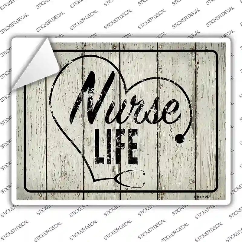 P-2856s-S Nurse Life Novelty Rectangle Sticker Decal - Small