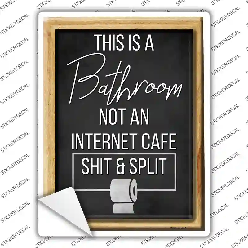 P-4069s-XL This is A Bathroom Novelty Rectangle Sticker Decal - Extra Large