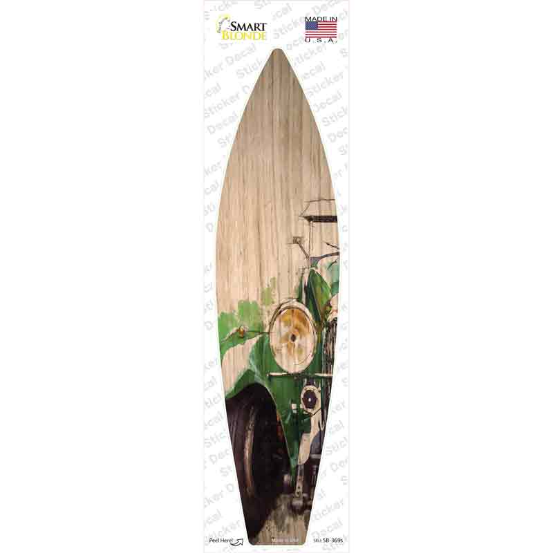 SB-369s-M Green Hot Rod Novelty Surfboard Sticker Decal - Medium