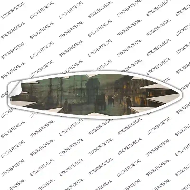 SB-393s-XL Harbor At Dawn Novelty Surfboard Sticker Decal - Extra Large
