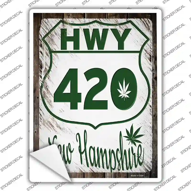 P-3284s-XL HWY 420   Hampshire Novelty Rectangle Sticker Decal - Extra Large