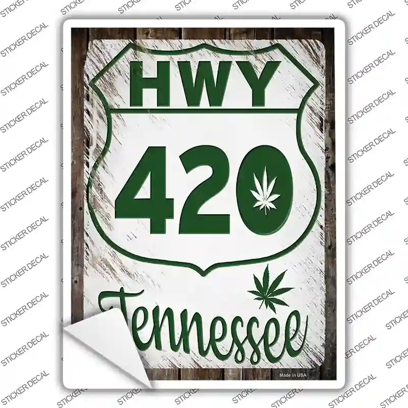 P-3297s-S HWY 420 Tennessee Novelty Rectangle Sticker Decal - Small