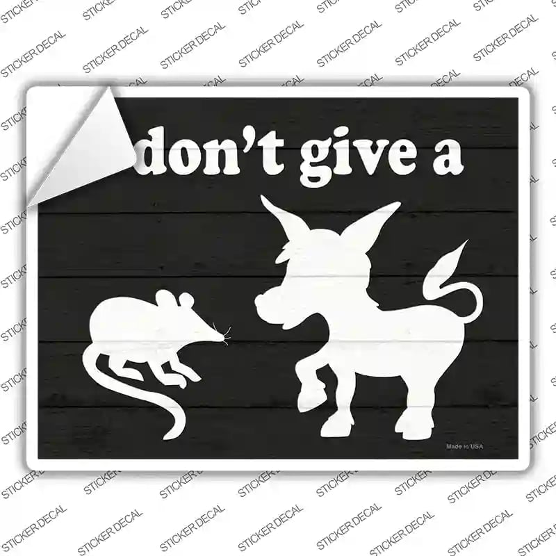 P-3400s-L Rats Ass Novelty Rectangle Sticker Decal - Large