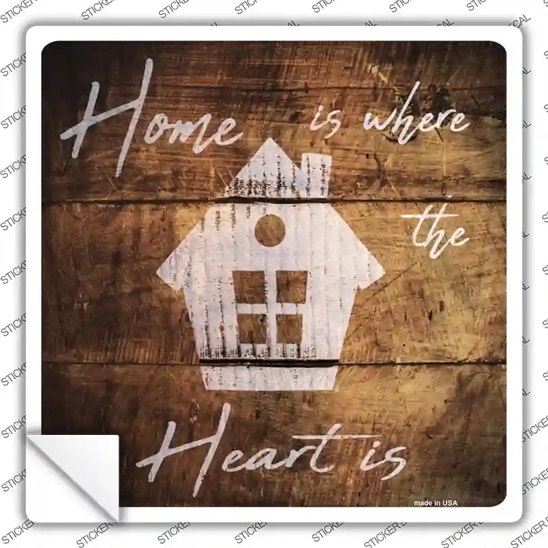 SQ-505s-XL My Heart is Painted Stencil Novelty Square Sticker Decal - Extra Large