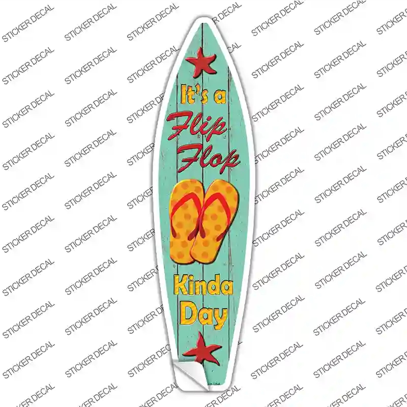 SB-038s-S Flip Flop Day Novelty Surfboard Sticker Decal - Small