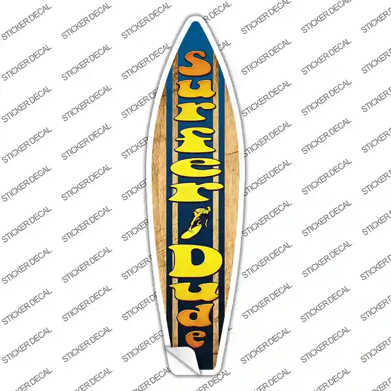 SB-054s-S Surfer Dude Novelty Surfboard Sticker Decal - Small