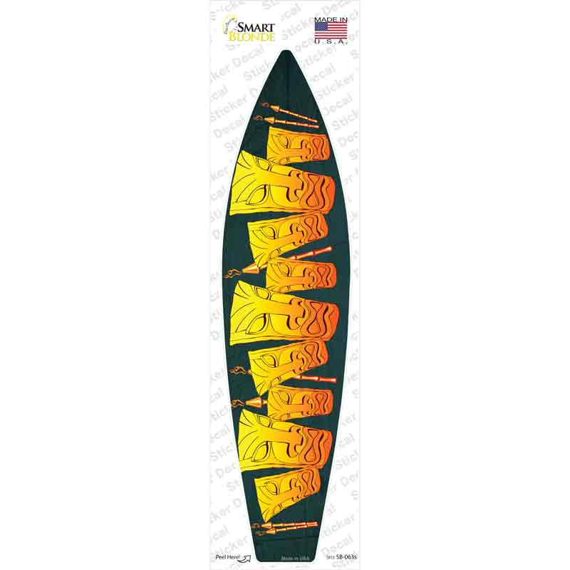 SB-063s-M Tiki Novelty Surfboard Sticker Decal - Medium