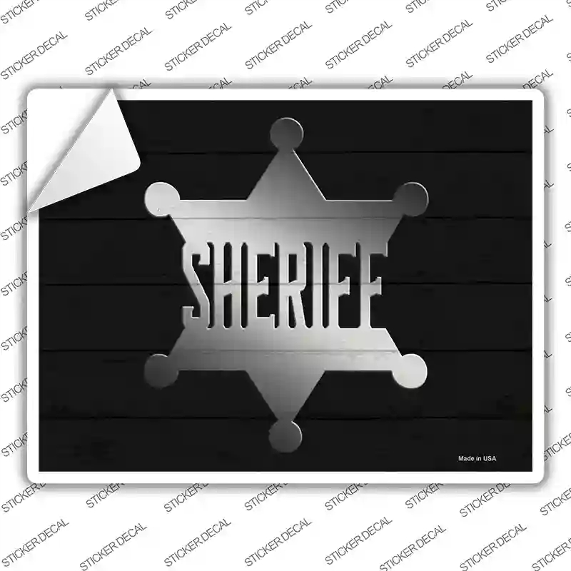 P-3321s-XL Sheriff decal Novelty Rectangle Sticker Decal - Extra Large