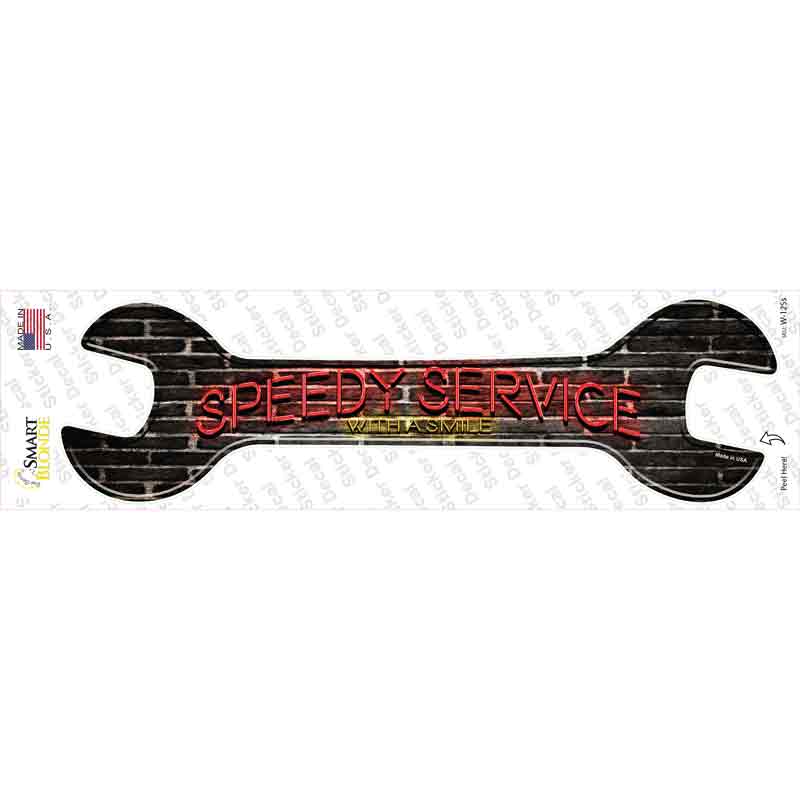 W-125s-M Speedy Service Novelty Wrench Sticker Decal - Medium