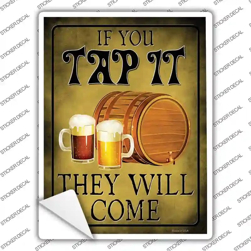 P-4072s-S If You Tap It Novelty Rectangle Sticker Decal - Small
