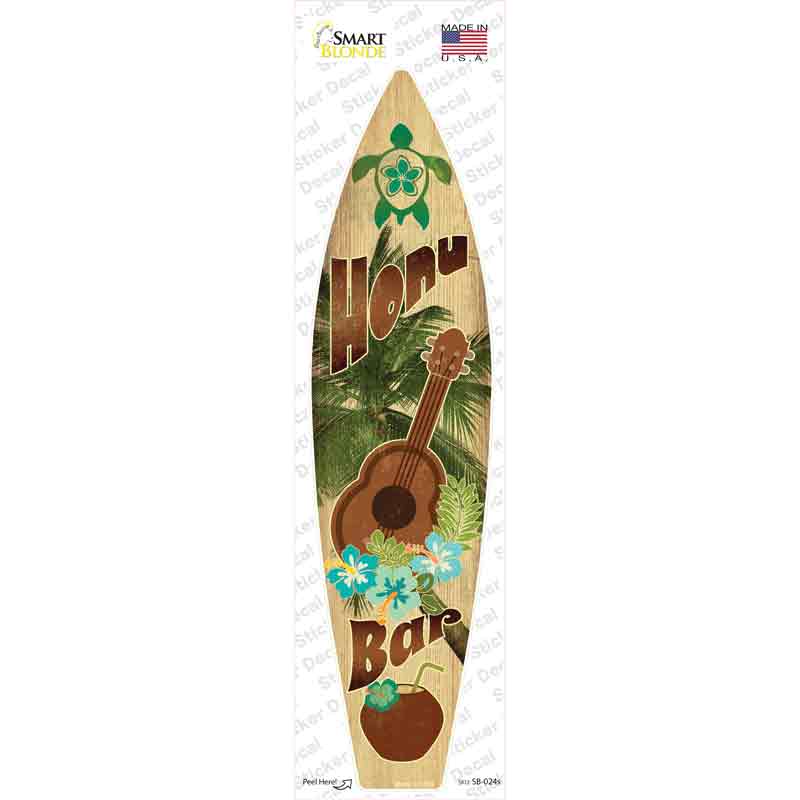 SB-024s-M Honu Bar Novelty Surfboard Sticker Decal - Medium