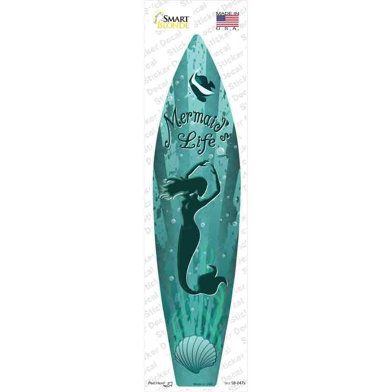 SB-047s-M Mermaids Life Novelty Surfboard Sticker Decal - Medium
