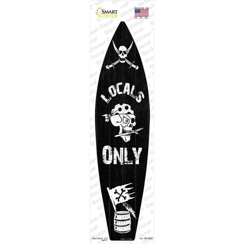 SB-066s-M Locals Only Novelty Surfboard Sticker Decal - Medium