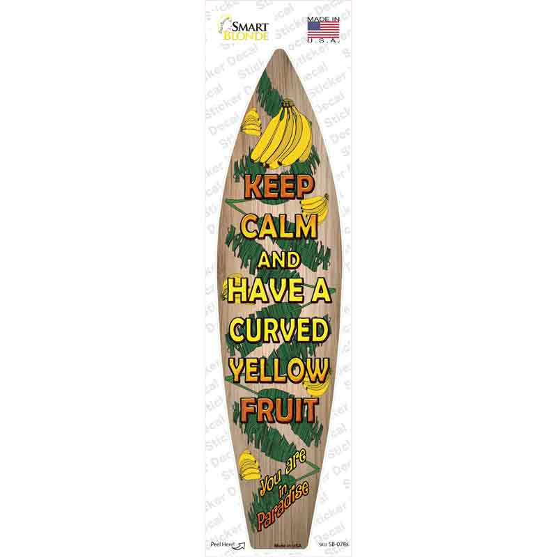 SB-078s-M Keep Calm Novelty Surfboard Sticker Decal - Medium
