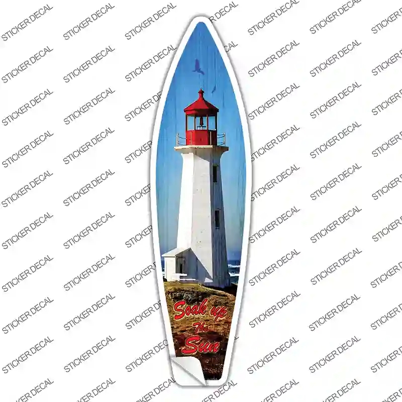 SB-086s-S Soak the Sun Novelty Surfboard Sticker Decal - Small