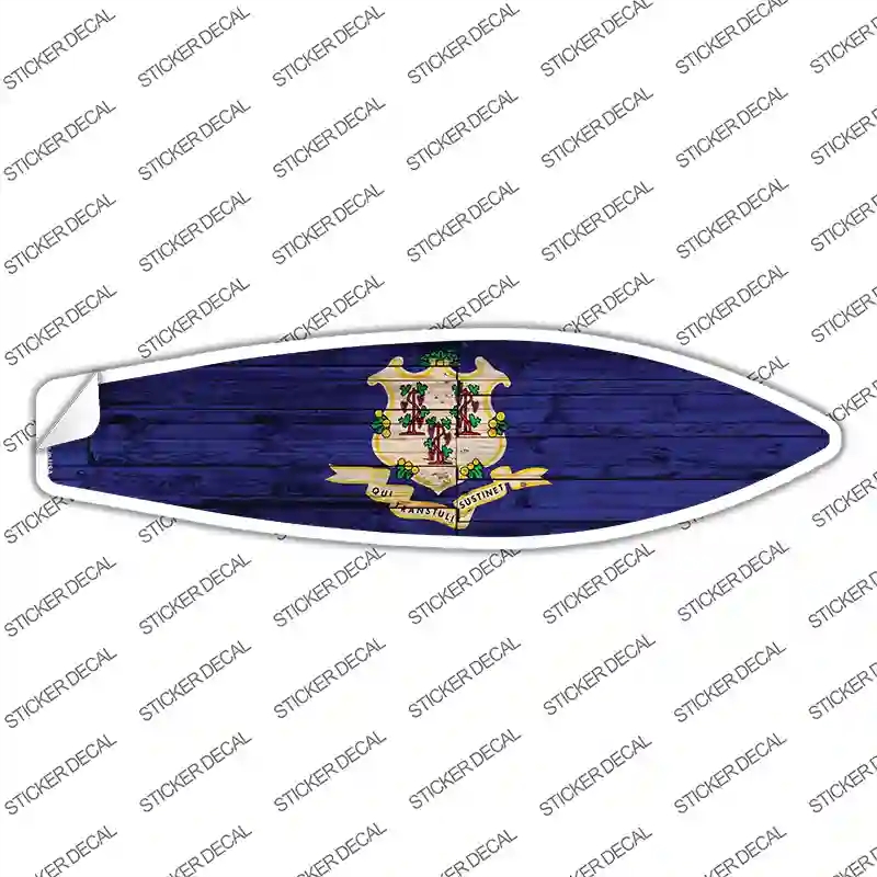 SB-106s-XL Connecticut State Flag Novelty Surfboard Sticker Decal - Extra Large