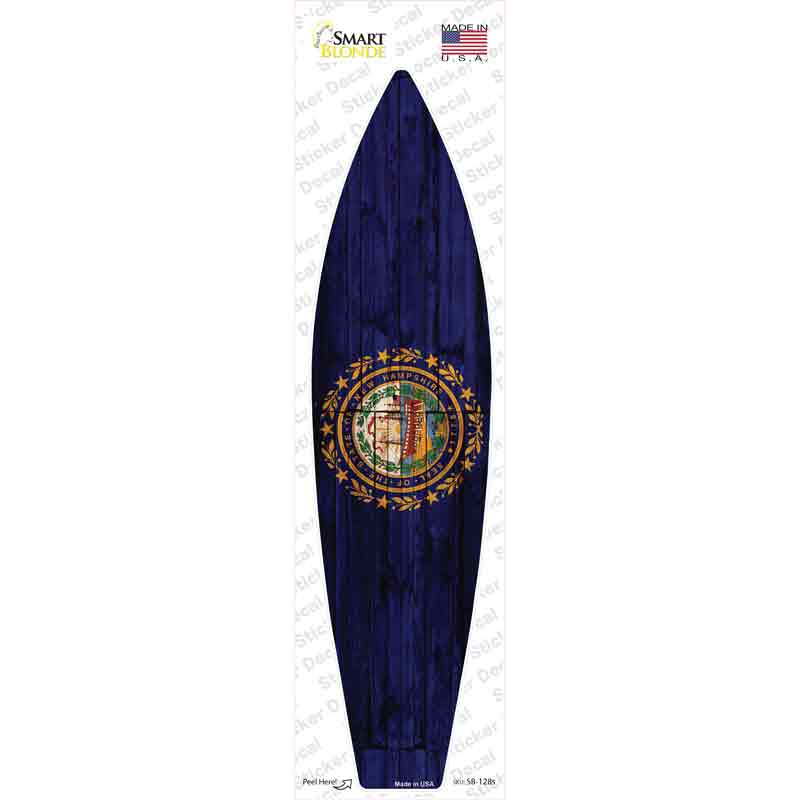 SB-128s-M   Hampshire State Flag Novelty Surfboard Sticker Decal - Medium