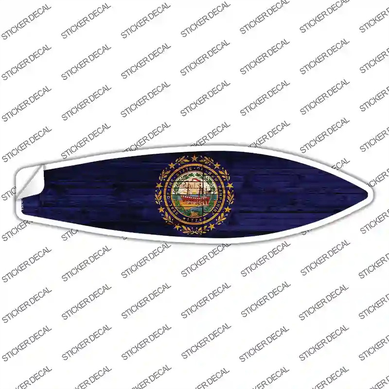 SB-128s-S   Hampshire State Flag Novelty Surfboard Sticker Decal - Small